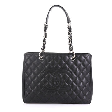 Chanel Grand Shopping Tote Quilted Caviar Black 4366412