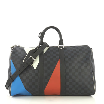 Louis Vuitton Keepall Bandouliere Bag Damier Cobalt 45 Blue