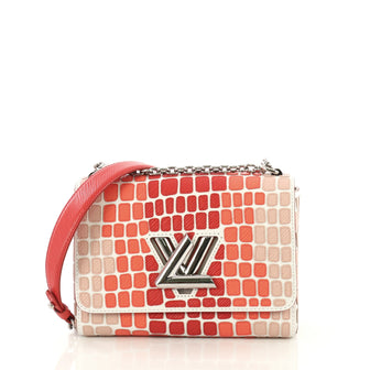 Louis Vuitton Twist Handbag Patchwork Epi Leather MM White 4366427