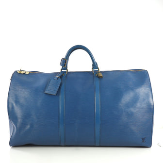 Louis Vuitton Keepall Bag Epi Leather 60 Blue 436643
