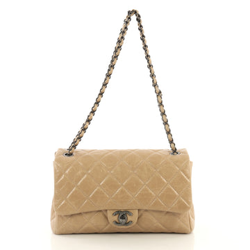 Chanel Coco Soft Flap Bag Quilted Glazed Calfskin Jumbo Neutral 4366446