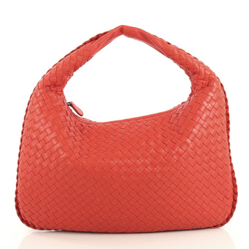 Bottega Veneta Veneta Hobo Intrecciato Nappa Medium Red 4366448