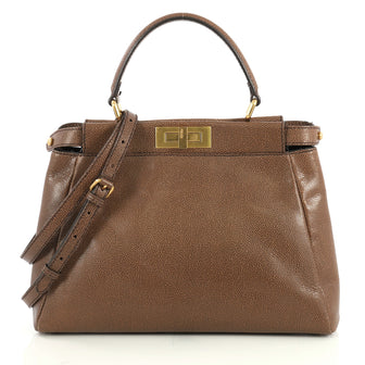 Fendi Peekaboo Bag Leather Regular Brown 4366454