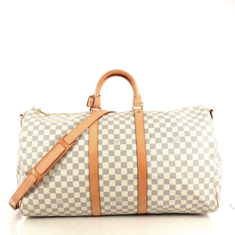 Louis Vuitton Keepall Bandouliere Bag Damier 55 White 4366471