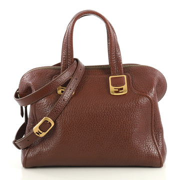Fendi Chameleon Satchel Leather Medium Brown 4366474