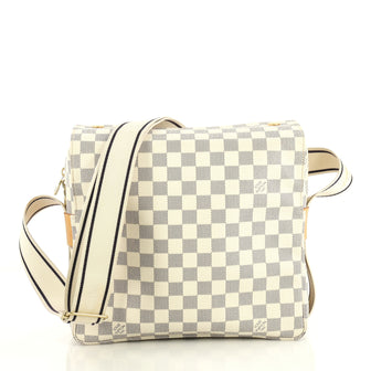 Louis Vuitton Naviglio Handbag Damier White 436649