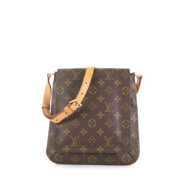 Louis Vuitton Musette Salsa Handbag Monogram Canvas PM Brown 436941
