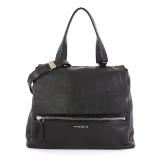 Givenchy Pandora Pure Satchel Leather Medium Black 437081