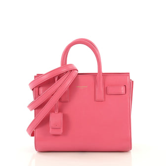 Saint Laurent Sac de Jour Bag Leather Nano Pink 4372215