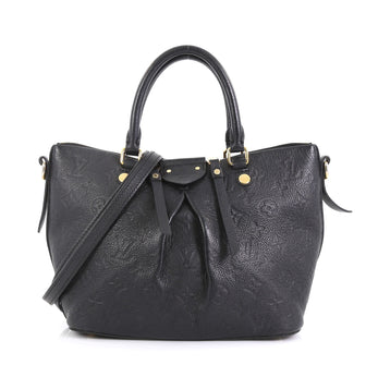 Louis Vuitton Mazarine Handbag Monogram Empreinte Leather PM Black 4372512