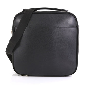 Louis Vuitton Tura Messenger Bag Taiga Leather Black 4372515