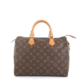 Louis Vuitton Speedy Handbag Monogram Canvas 30 Brown 437251