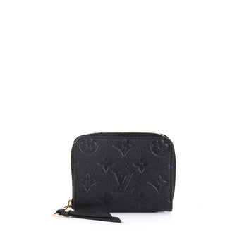 Louis Vuitton Zippy Coin Purse Monogram Empreinte Leather  Black 437255