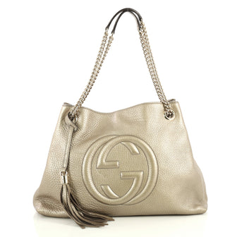 Gucci Soho Chain Strap Shoulder Bag Leather Medium Gold 43727110