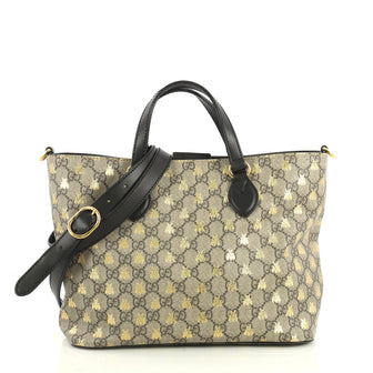 Gucci Convertible Soft Tote Printed GG Coated Canvas Small Brown 43727111