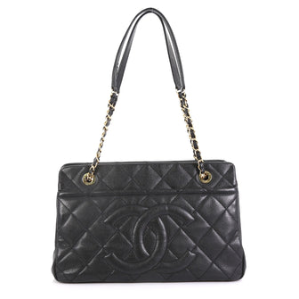 Chanel Timeless CC Shopping Tote Quilted Caviar Medium Black 43727116