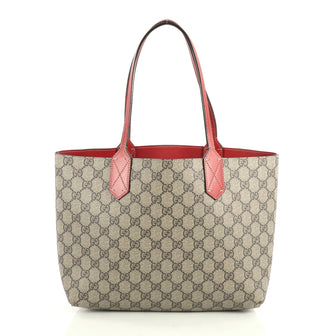 Gucci Reversible Tote GG Print Leather Small Brown 43727124