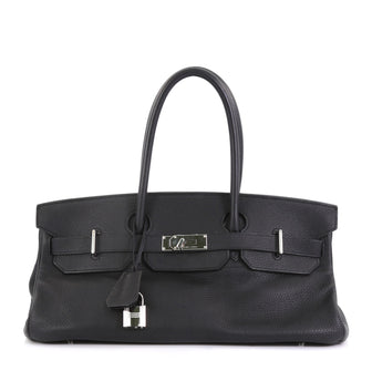 Hermes Birkin JPG Handbag Black Clemence with Palladium Hardware 42 Black 4372712
