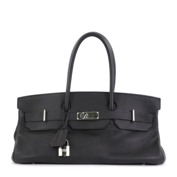 Hermes Birkin JPG Handbag Black Clemence with Palladium Hardware 42 Black 4372712