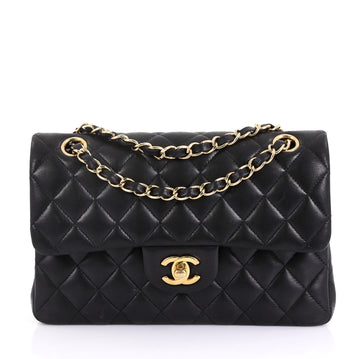 Chanel Classic Double Flap Bag Quilted Lambskin Small Black 4372724