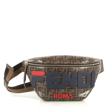 Fendi Mania Waist Bag Zucca Coated Canvas Brown 4372741