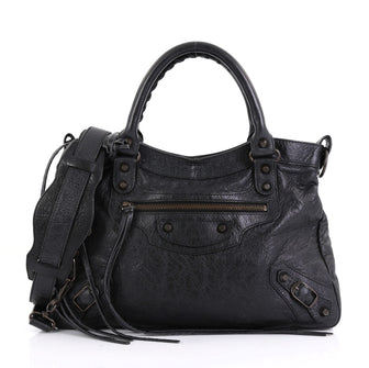 Balenciaga Town Classic Studs Bag Leather Black 4372756