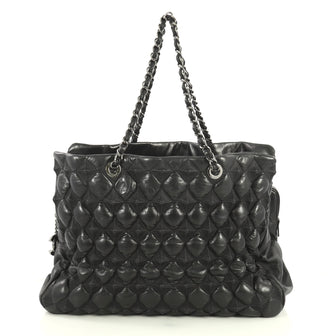 Chanel Paris-Moscow Bubble Pyramid Tote Quilted Lambskin Large Black 4372759