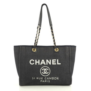 Chanel Deauville Tote Denim Small Blue 4372764
