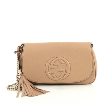 Gucci Soho Chain Crossbody Bag Leather Medium Brown 4372784