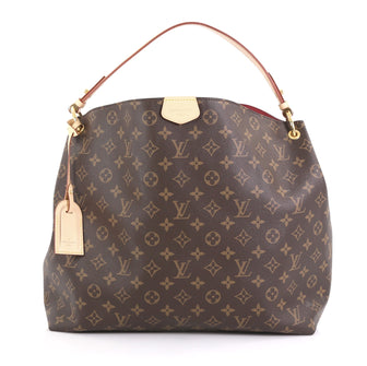 Louis Vuitton Graceful Handbag Monogram Canvas MM Brown 437361