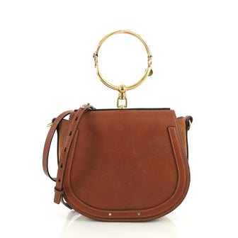Chloe Nile Crossbody Bag Leather Medium Brown 4374501