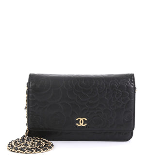 Chanel Wallet on Chain Camellia Lambskin Black 4375301