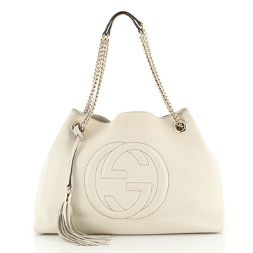 Gucci Soho Chain Strap Shoulder Bag Leather Medium Neutral 437581