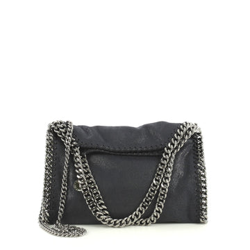 Stella McCartney Falabella Fold Over Crossbody Bag Shaggy Deer Mini Blue 43761104
