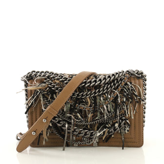Chanel Paris-Dallas Boy Flap Bag Enchained Fringe with Quilted