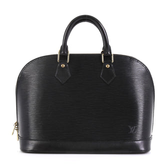 Louis Vuitton Vintage Alma Handbag Epi Leather PM Black 43761109