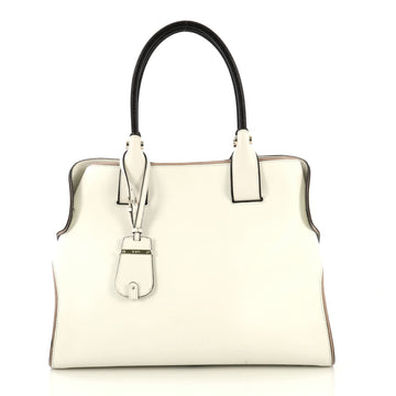 Tod's Cape Satchel Leather Medium White 43761125