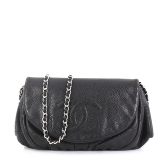 Chanel Half Moon Wallet on Chain Caviar Black 43761129