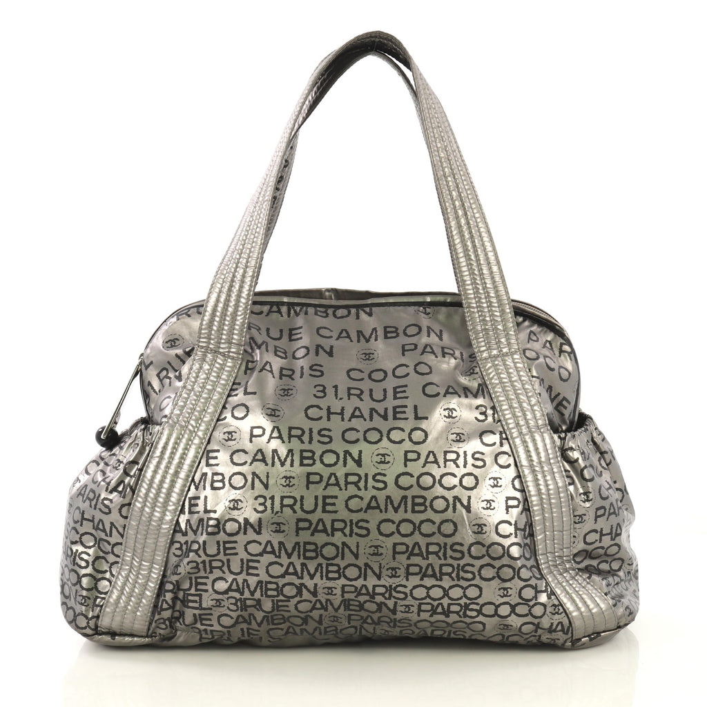 chanel silver purse handbag