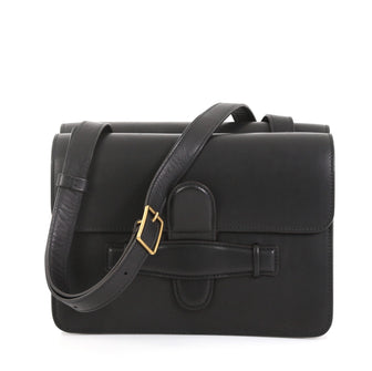 Celine Symmetrical Shoulder Bag Leather Black 43761139