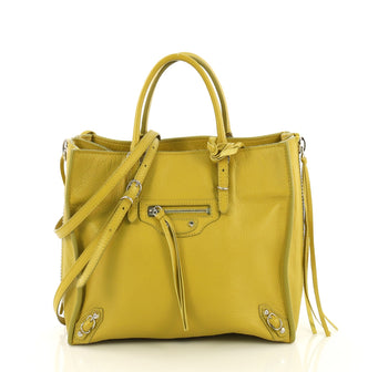 Balenciaga Papier A4 Zip Around Classic Studs Bag Leather Mini Green 43761140