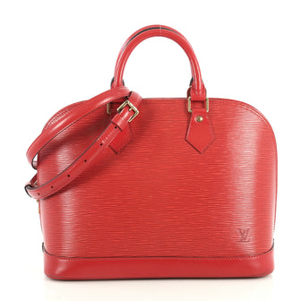 Louis Vuitton Vintage Alma Handbag Epi Leather PM Red 43761143