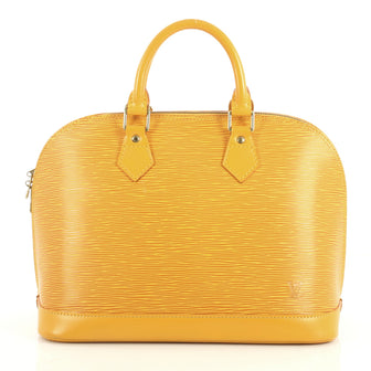 Louis Vuitton Vintage Alma Handbag Epi Leather PM Yellow 43761144