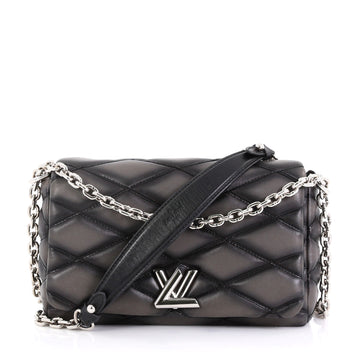 Louis Vuitton GO-14 Handbag Malletage Leather PM Gray 43761151