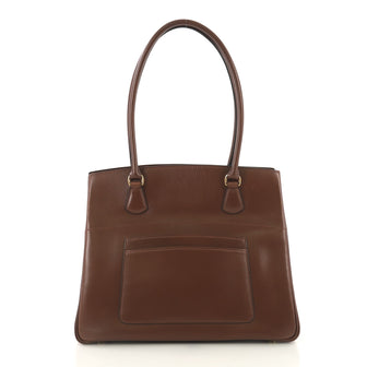 Hermes La Handbag Leather Brown 43761154