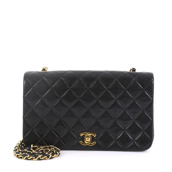 Chanel Vintage 3 Way Full Flap Bag Quilted Lambskin Small