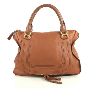 Chloe Marcie Shoulder Bag Leather Large Brown 43761160