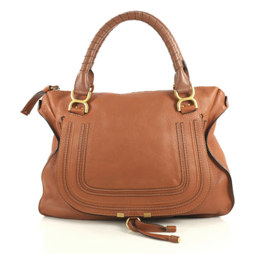 Chloe Marcie Shoulder Bag Leather Large Brown 43761160