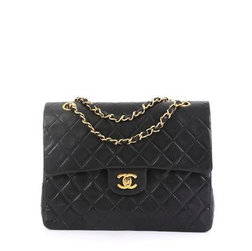 Chanel Vintage Square Classic Double Flap Bag Quilted Leather Medium