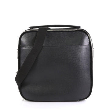 Louis Vuitton Tura Messenger Bag Taiga Leather Black 43761165